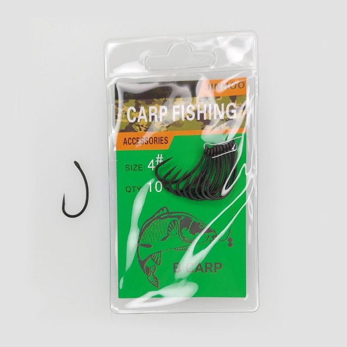 Carp hooks, size 4, pack of 10, model BCarp GS19