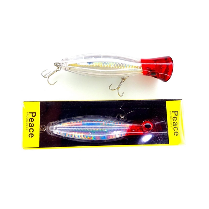 Artificial fishing popper fish 12cm 40g red head